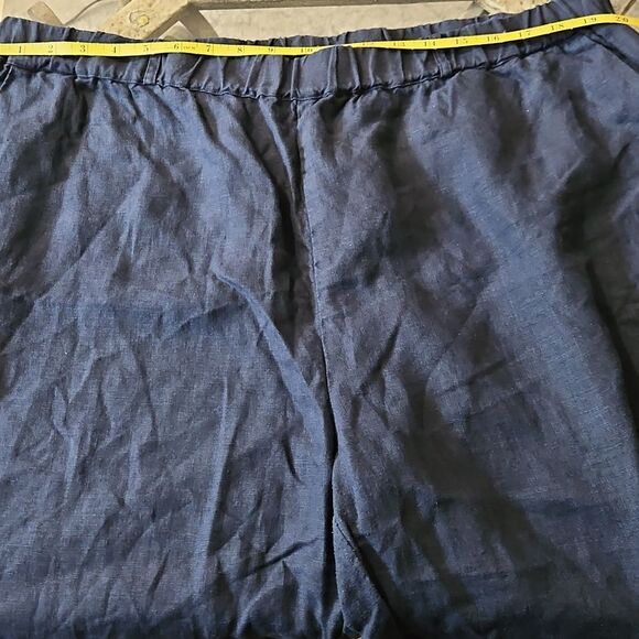 Poetry Navy Blue Linen Pants Size 18 - Picture 7 of 10